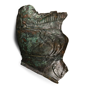Roman Bronze Military Helmet Section