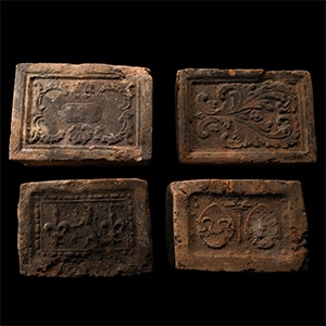 Elizabethan Period Ceramic Fire Brick Group