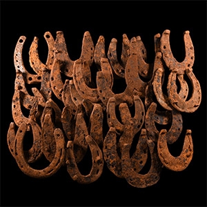 Medieval Iron Horse Shoe Group
