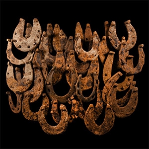 Medieval Iron Horse Shoe Group