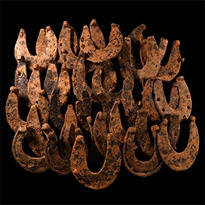 Medieval Iron Horse Shoe Group