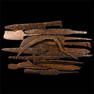 Medieval Iron Knife Blade Group