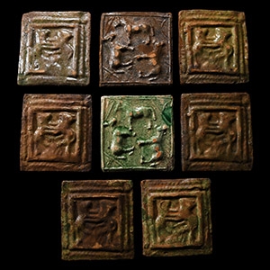 Post Medieval Glazed Ceramic Tile Group