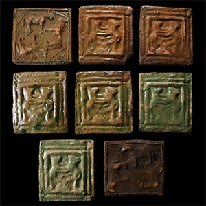 Post Medieval Glazed Ceramic Tile Group