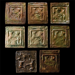 Post Medieval Glazed Ceramic Tile Group