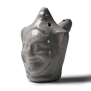 Elizabethan Glazed Ceramic Fools Head Whistle