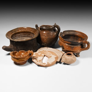 Medieval Glazed Pottery Group