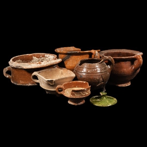 Medieval Glazed Pottery Group