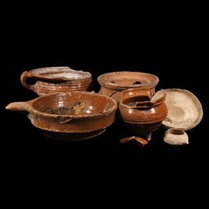 Medieval Glazed Pottery Group