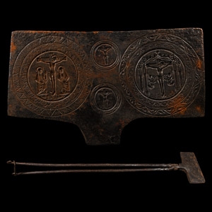 Post Medieval Iron Bread Stamp Scissors