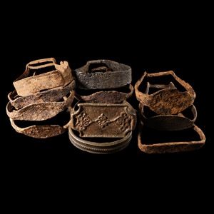 Medieval Iron Stirrup Group