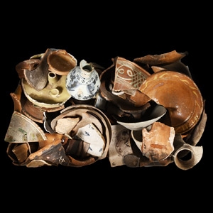 Medieval Glazed Pottery Fragment Group