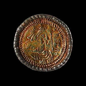 Visigothic Silver-Gilt CMASPRO Nummular Brooch