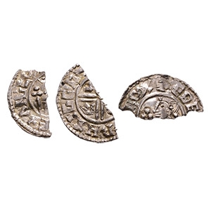 Anglo-Saxon Coins - Aethelred II - Crux Penny Fragment Group