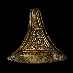 Anglo-Saxon Gilt Bronze Horse Harness Mount