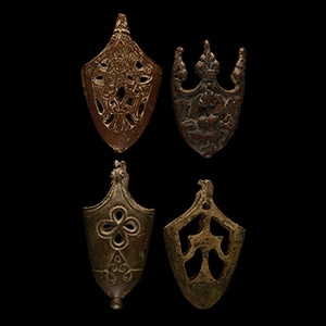 Viking Age Bronze Sword Scabbard Chape Collection