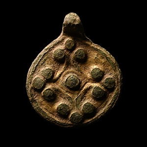 Viking Age Gilt Bronze Pendant with Lobed Cross