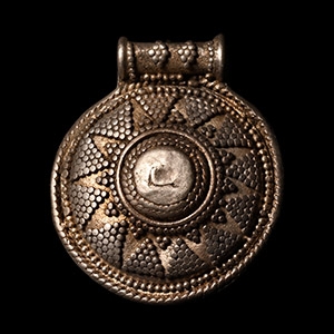 Viking Age Silver Filigree Starburst Boss Pendant