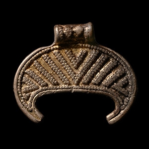 Viking Age Silver Lunate Pendant