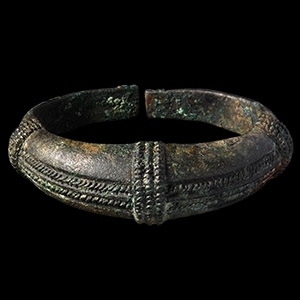 Viking Age Bronze Bracelet with Rope Design