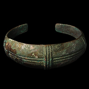 Viking Age Bronze Bracelet with Rope Design