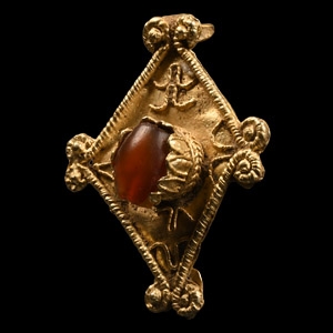 Eastern Greek Gold Lozenge-Shaped Brooch