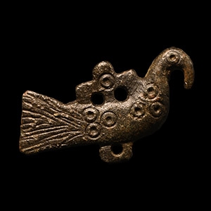 Viking Bronze Cross on Bird Brooch