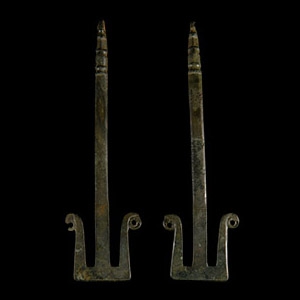 Anglo-Saxon Bronze Girdle Hanger Pair