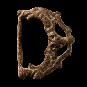 Viking Bronze Buckle with Beast Head