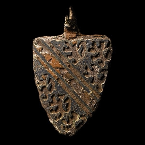 Medieval Bronze de Bohun Family Knights Heraldic Horse Harness Pendant