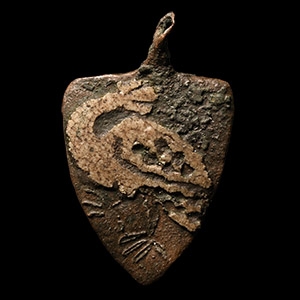 Medieval Bronze Knights Heraldic Horse Harness Pendant