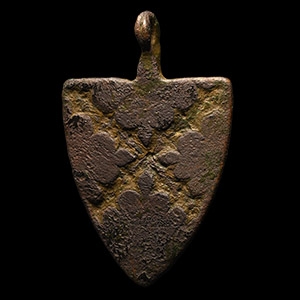 Medieval Bronze Knights Heraldic Horse Harness Pendant