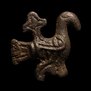 Viking Bronze Bird Brooch with Cross