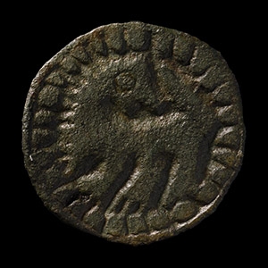 Viking Bronze Disc Brooch with Regardant Beast