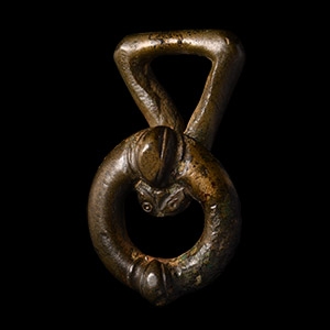 Iron Age British Celtic Corieltauvi Bronze Fastener with Hidden Face