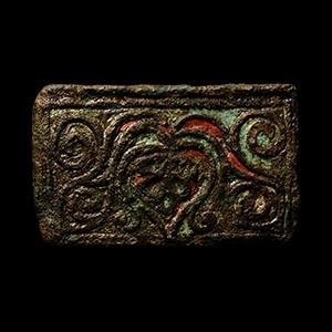 Iron Age British Celtic Brigantes Bronze Enamelled Box Fitting