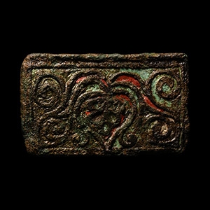 Iron Age British Celtic Brigantes Bronze Enamelled Box Fitting