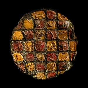 Iron Age British Celtic Brigantes Bronze Chequered Mount