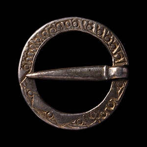 Medieval Silver-Gilt Ring Brooch