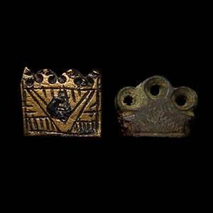 Medieval Bronze Knife Pommel Group