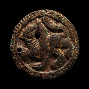 Viking Age Gilt Bronze Mount with Beast