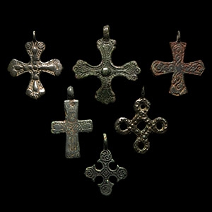 Viking Age Bronze Cross Pendant Collection
