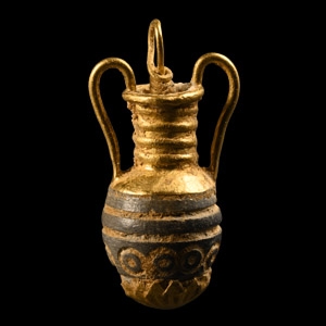 Gold Amphora-Shaped Pendant