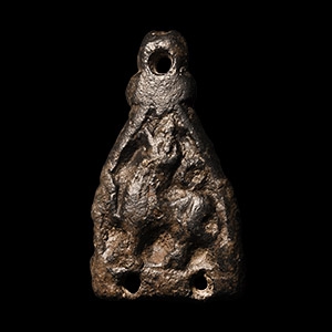 Anglo-Scandinavian Viking Bronze Howling Beast Apex Stirrup Mount