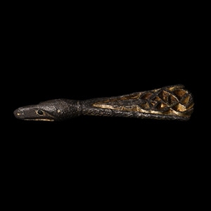 Viking Age Silver-Gilt Zoomorphic Strap End