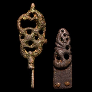 Viking Age Bronze Dragon Strap End Collection
