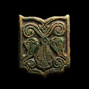 Viking Age Volga Bulgar Bronze Belt Mount