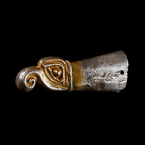 Viking Silver-Gilt Drinking Horn Terminal
