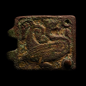 Norman Bronze Belt Plate with Bird