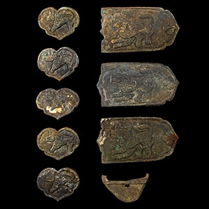 Volga Bulgar Bronze Lion Belt Mount Group